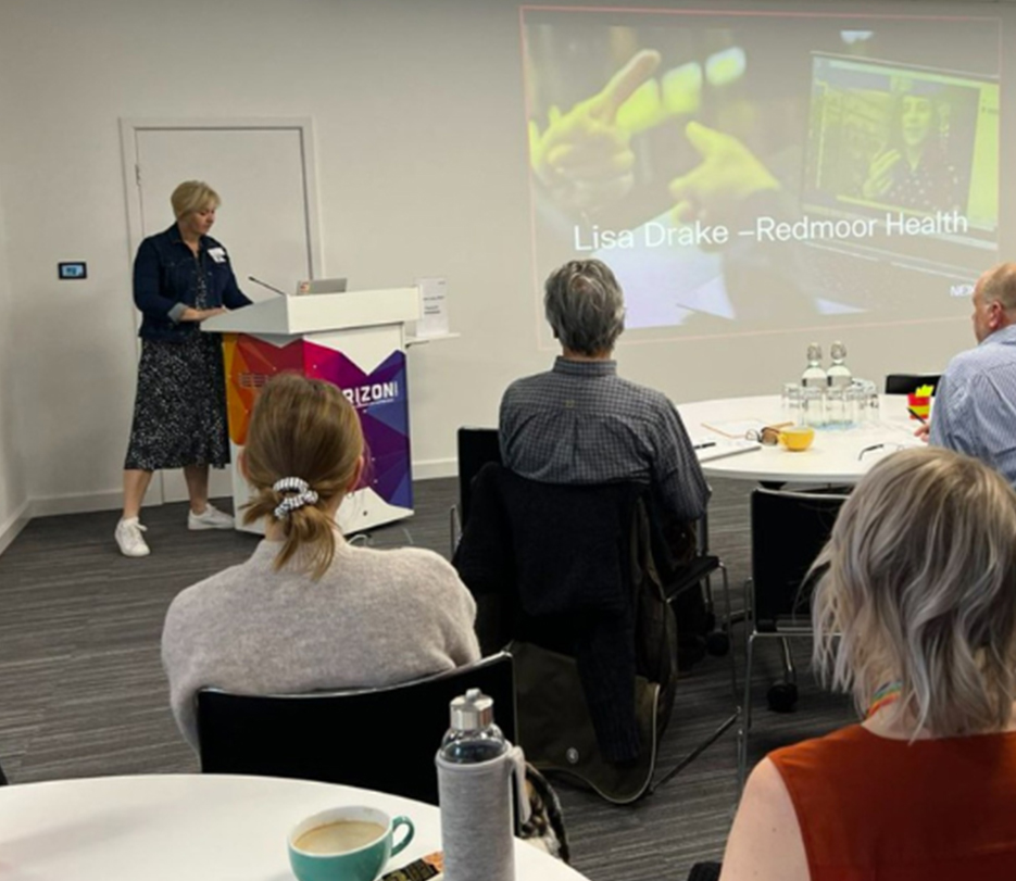 Lisa Drake presenting at Nexer Letters Hack session