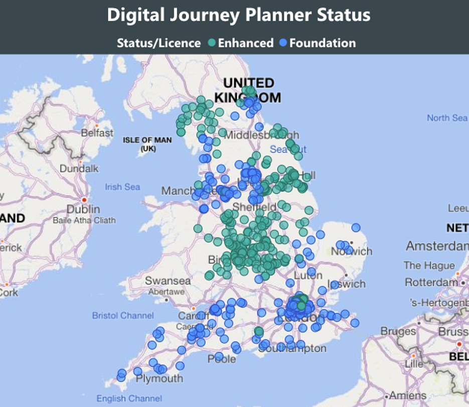 digital journey planner status